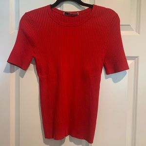 Red Short Sleeve Shirt/Sweater